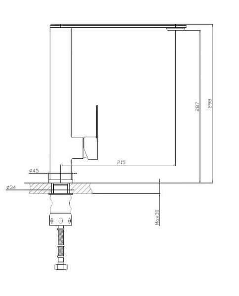 Смеситель черный для мойки кухонной из нержавейки Nett OB-30 94 фото