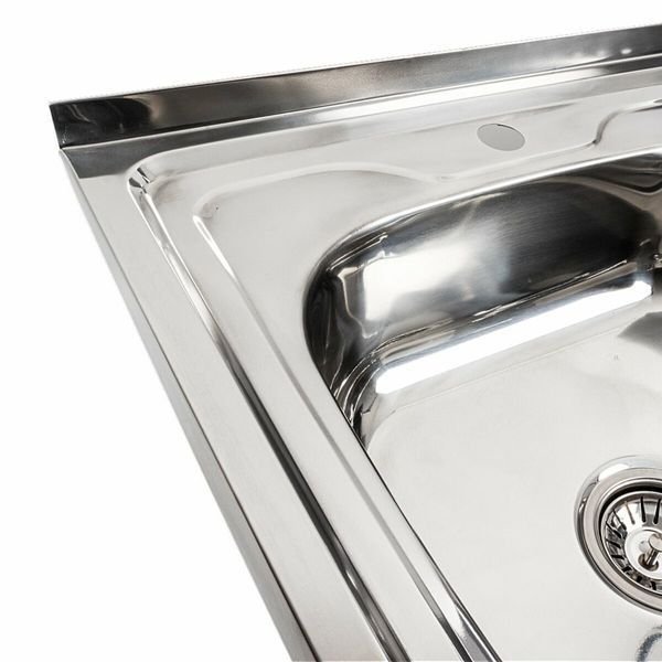 Кухонная мойка из нержавеющей стали Platinum 8060 L ПОЛИРОВКА (0,7/160 мм) 11598 фото