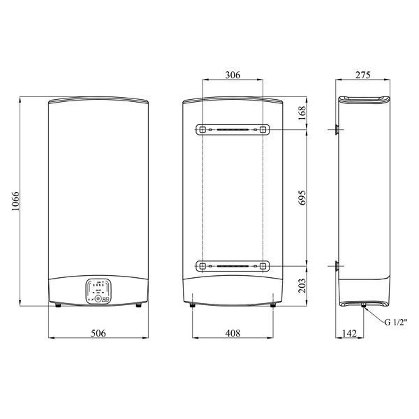 Водонагрівач Ariston VLS EVO 80 EU WI-FI з мокрим ТЕНом 3626324 CV034110 фото