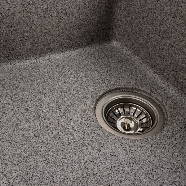 Гранитная мойка для кухни Platinum 6250 ZIRKONE матовый серый 41594 фото