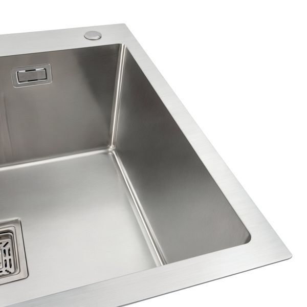 Кухонная мойка Platinum Handmade 60*50 (600x500x230 мм) PVD нержавійка HSB 37669 фото