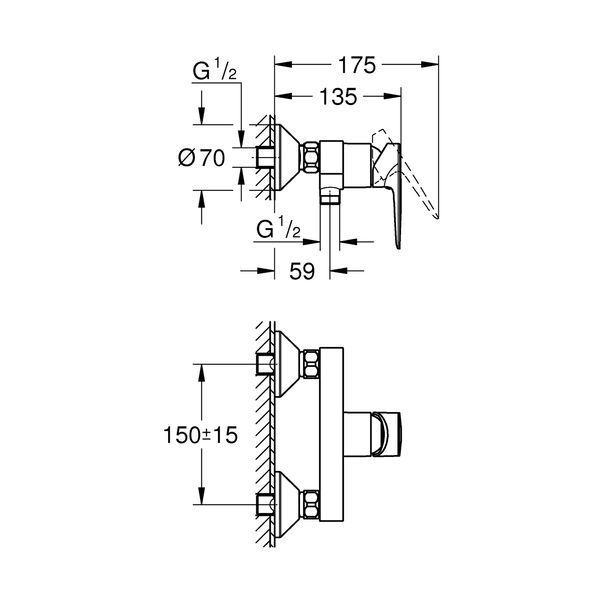 Змішувач для душу Grohe QuickFix StartEdge 24197001 CV030594 фото