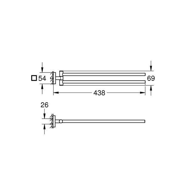 Полотенцедержатель Grohe QuickFix Start Cube 40976000 CV033402 фото