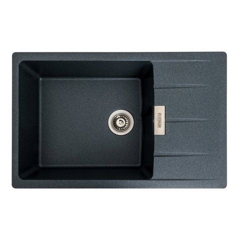 Гранітна мийка для кухні VALESO 7850 ROMA матова (антрацит) 48974 фото