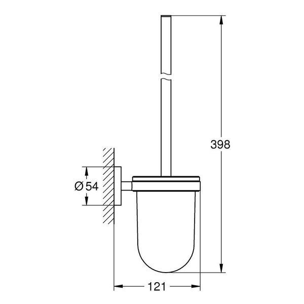 Ершик для унитаза настенный Grohe QuickFix Start 41185000 CV031770 фото