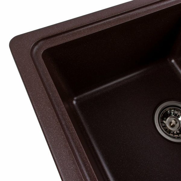 Гранітна мийка для кухні Platinum 6243 LIANA матова Мокко 3783 фото