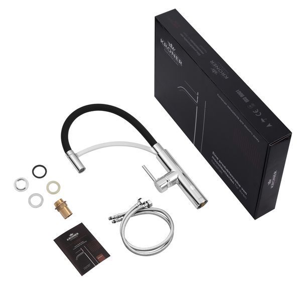 Змішувач для кухні Kroner KRP Ersel - C03900BLK CV033801 фото