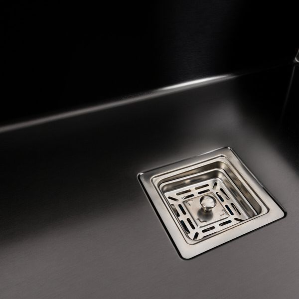 Кухонная мойка Platinum Handmade 60*50 (600x500x230 мм) PVD черная HSB 37670 фото