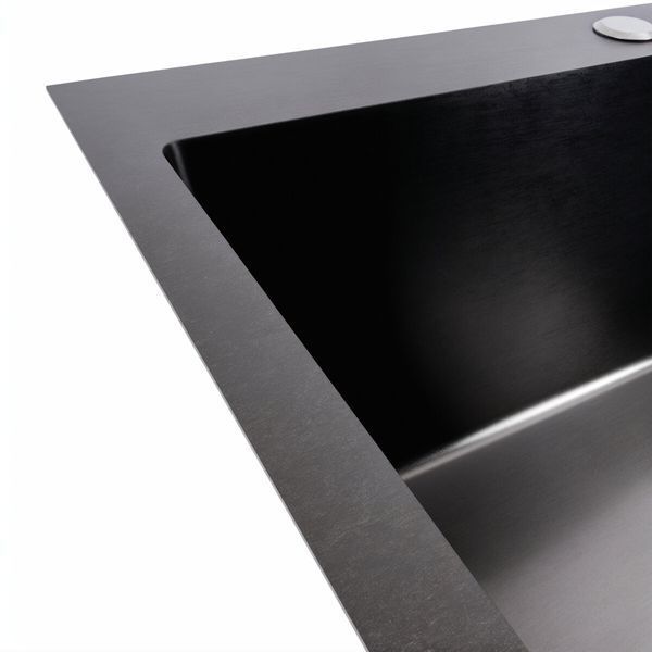 Кухонная мойка Platinum Handmade 60*50 (600x500x230 мм) PVD черная HSB 37670 фото
