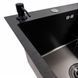 Кухонна мийка CM 78*50 L чорна PVD VALESO Handmade (круглий сифон 3,0/0,8) 45905 фото 5
