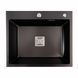 Кухонная мойка Platinum Handmade 60*50 (600x500x230 мм) PVD черная HSB 37670 фото 1
