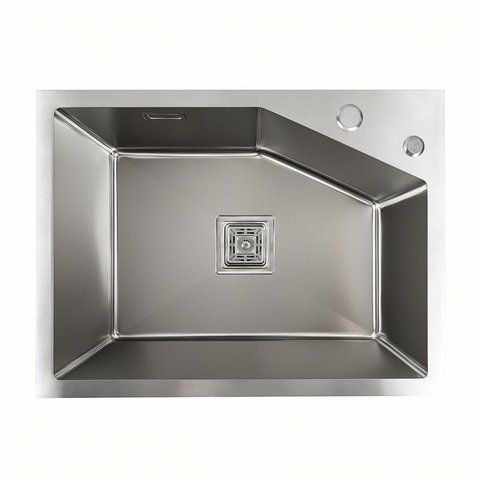 Мийка нержавійка Platinum Handmade 58*43B HSB (квадратний сифон 3,0/1,0) 37674 фото