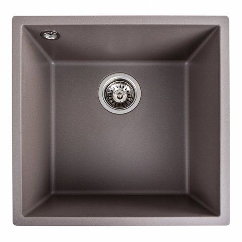 Гранітна мийка для кухні Platinum 4040 RUBA матова Дюна 41640 фото