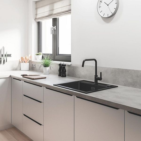 Набор смесителей 4 в 1 для ванной комнаты и кухни Grohe QuickFix Start Black M-Size UA303301MK CV033954 фото