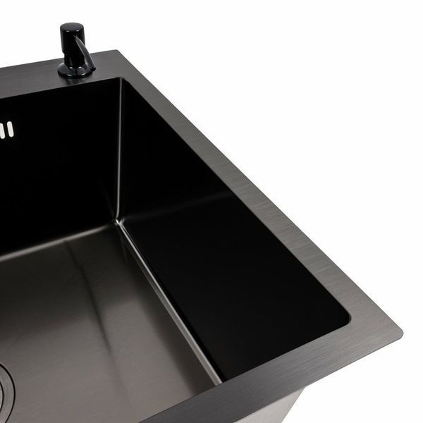 Комплект кухонной мойки Platinum 60*50 PVD TH36 pl84388 фото