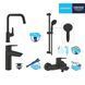 Набор смесителей 4 в 1 для ванной комнаты и кухни Grohe QuickFix Start Black M-Size UA303301MK CV033954 фото 11