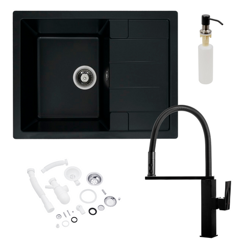 Комплект кухонной мойки Platinum 6550 INTENSO pl74871 фото