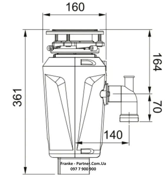 Измельчитель пищевых отходов Franke Elite Slimline SLIM 50 361 фото