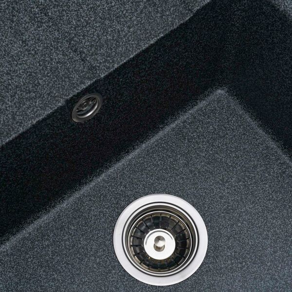 Гранитная мойка для кухни Platinum 5851 ARIA матовая Графит 3993 фото