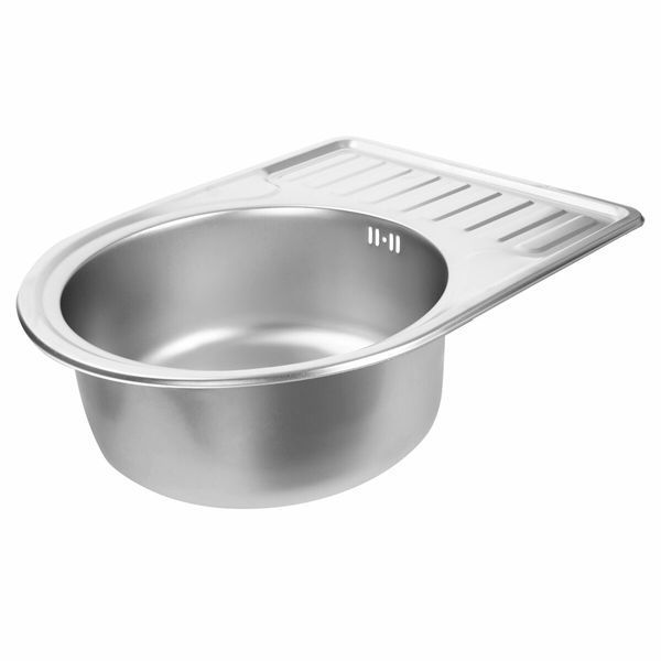 Кухонная мойка из нержавеющей стали Platinum САТИН 5844 0,8/180 мм) 11471 фото