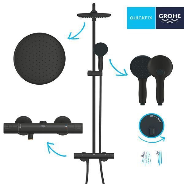 Душова система термостатична Grohe QuickFix Vitalio Start System 250 266772431 CV033959 фото