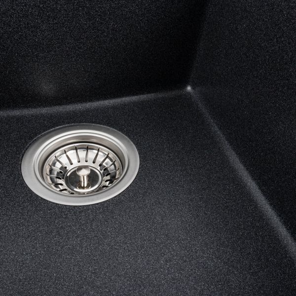 Гранітна мийка для кухні Platinum 4150 SOKIL матовий Карбон 39958 фото