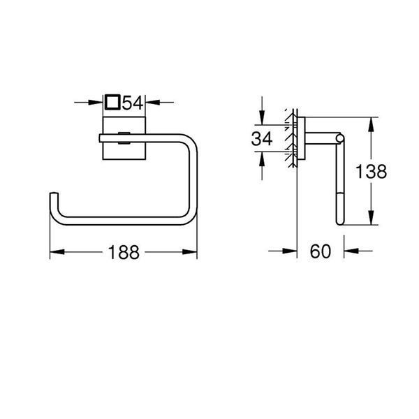 Полотенцедержатель Grohe QuickFix Start Cube 40975000 CV033414 фото