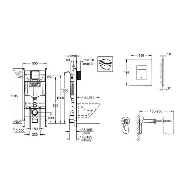 Инсталляция для унитаза Grohe Solido 3 в 1 3884966Q CV033427 фото