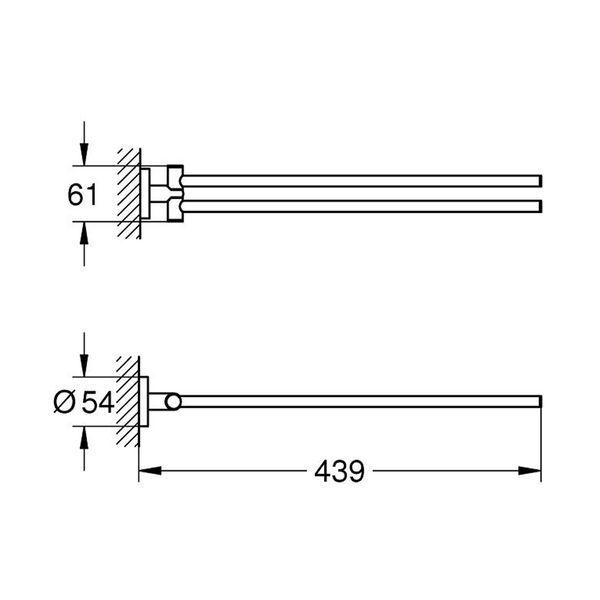 Тримач для рушників Grohe QuickFix Start 411832430 CV034606 фото