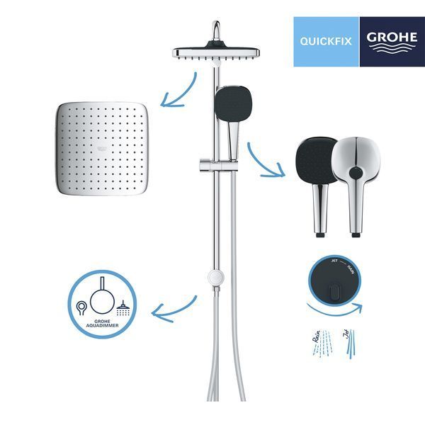 Душова система Grohe QuickFix Vitalio Comfort 250 Cube 26698001 CV033237 фото