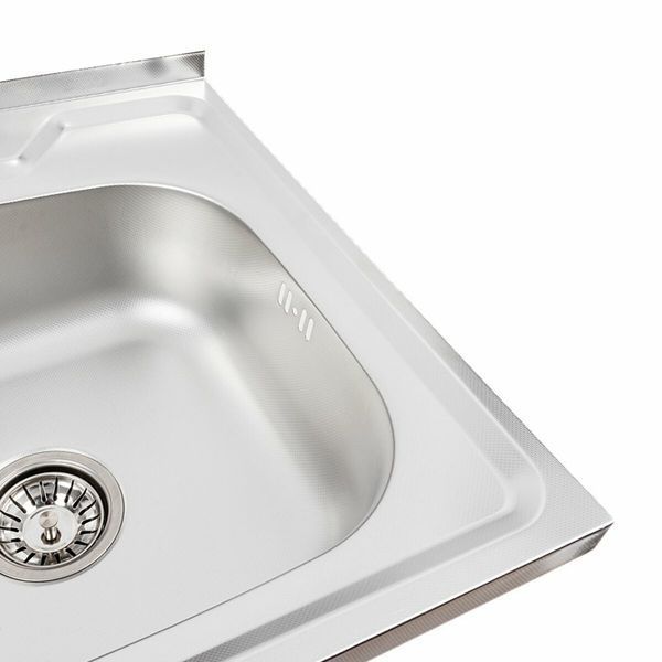 Кухонна мийка з нержавіючої сталі Platinum ДЕКОР 5050 (0,7/160 мм) 11652 фото