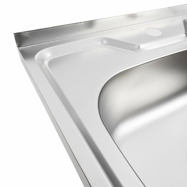 Кухонна мийка з нержавіючої сталі Platinum ДЕКОР 5050 (0,7/160 мм) 11652 фото
