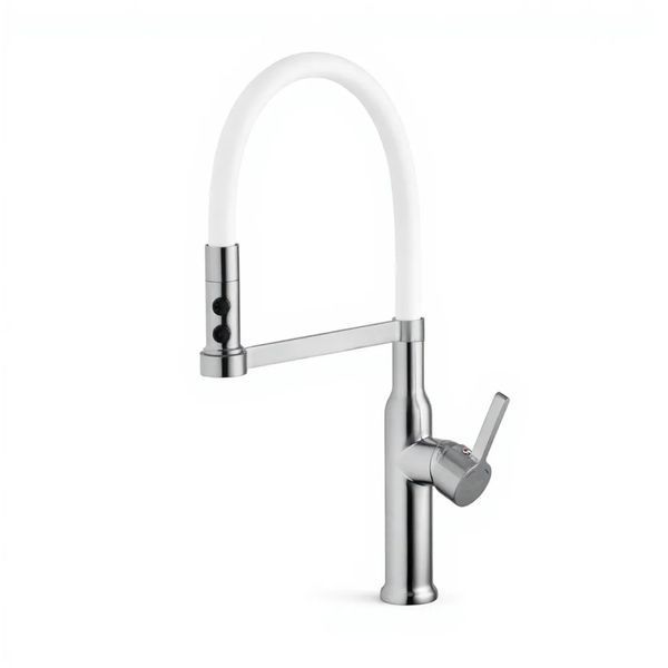Смеситель для кухни с гибким изливом Pllen&oacute; Lazio WHI16 spazzolato ST430016 фото