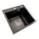 Мойка PVD Platinum Handmade НSBB 450x450x220 черная (квадратный сифон.3,0/1,0) 38086 фото 3
