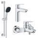 Набор смесителей 3 в 1 для ванной комнаты Grohe QuickFix Start M-Size UA202301ME CV030618 фото 1