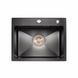 Кухонна мийка 50*45 PVD чорна Platinum Handmade (сифон круглий, 3,0/0,8) 42623 фото 1