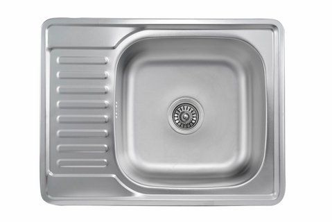 Кухонна мийка з нержавіючої сталі Platinum 6550 САТИН (0,8/180 мм) 11477 фото