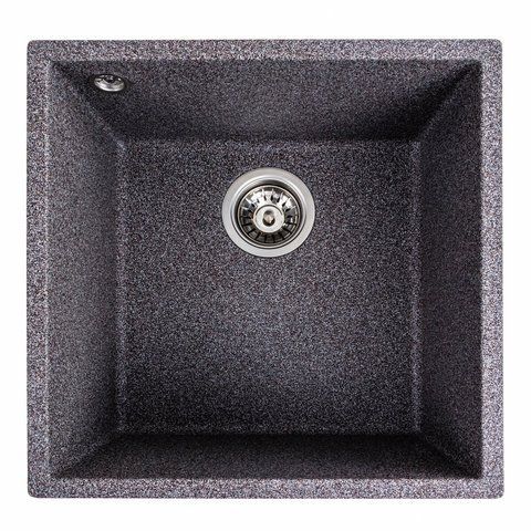 Гранітна мийка для кухні Platinum 4040 RUBA матовий мікс 41643 фото