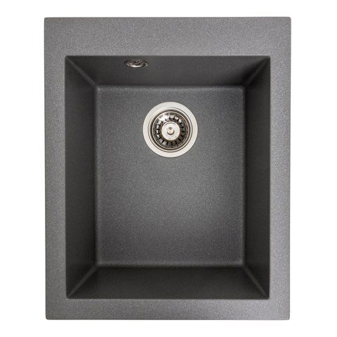 Гранітна мийка для кухні Platinum 4150 SOKIL матова (сірий мусон) 38992 фото