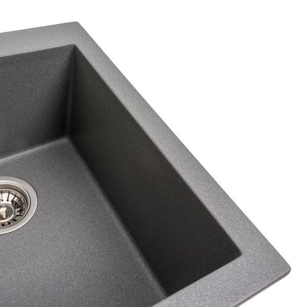 Гранітна мийка для кухні Platinum 4150 SOKIL матова (сірий мусон) 38992 фото