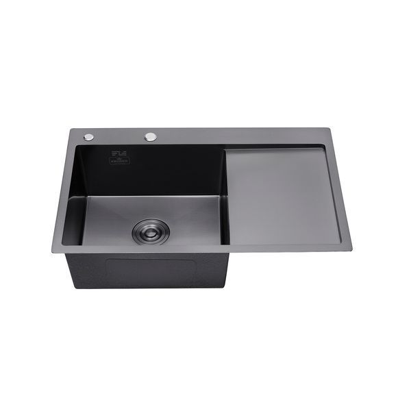 Комплект кухонной мойки Kroner KRP Schwarze - 7849LHM PVD (3/1 мм) ST35227 фото