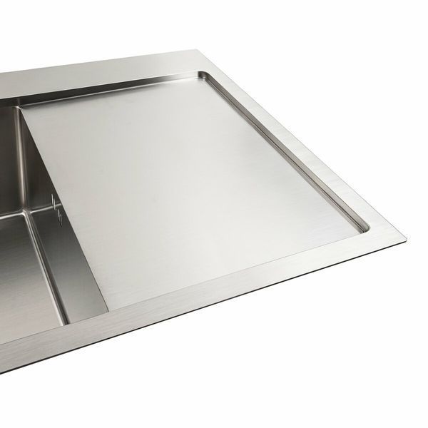 Кухонна мийка нержавійка 78*48 L Platinum Handmade (два отвори, круглий сифон 3,0/0,8) 42217 фото