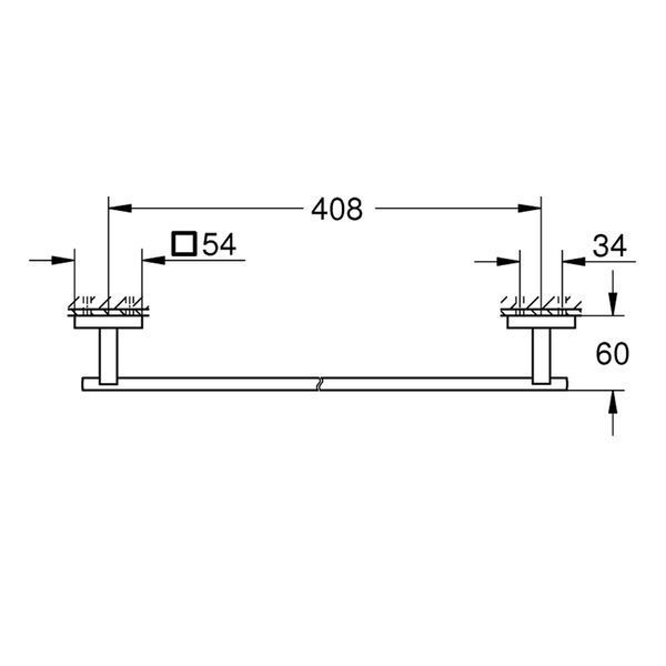 Тримач для рушників Grohe QuickFix Start Cube 40987000 CV034608 фото