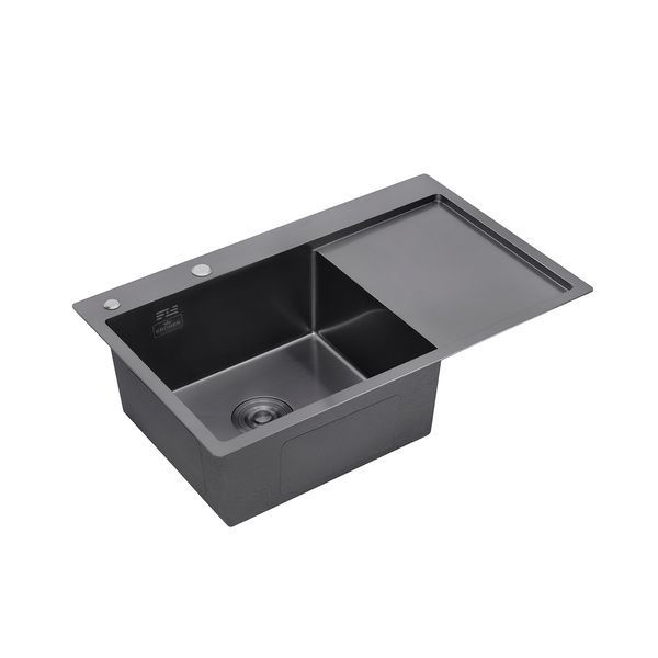 Комплект кухонной мойки Kroner KRP Schwarze - 7849LHM PVD (3/1 мм) ST35227 фото
