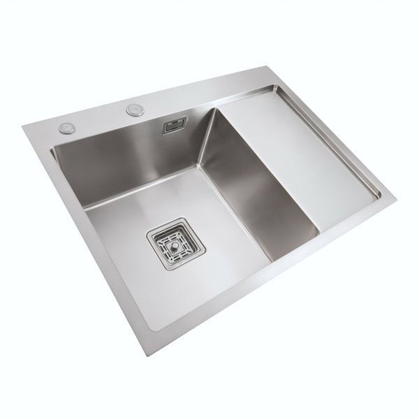 Мийка Platinum Handmade 650x500x230 L нержавійка (квадратний сифон 3,0/1,0) 37680 фото