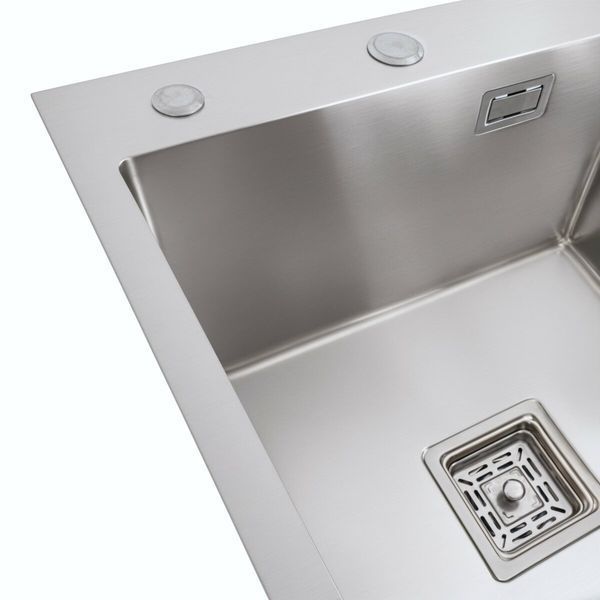 Мийка Platinum Handmade 650x500x230 L нержавійка (квадратний сифон 3,0/1,0) 37680 фото