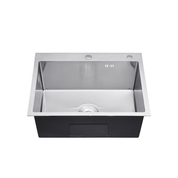 Комплект кухонної мийки Kroner KRP Derby - 6050HM Brush GRA ST27240 фото
