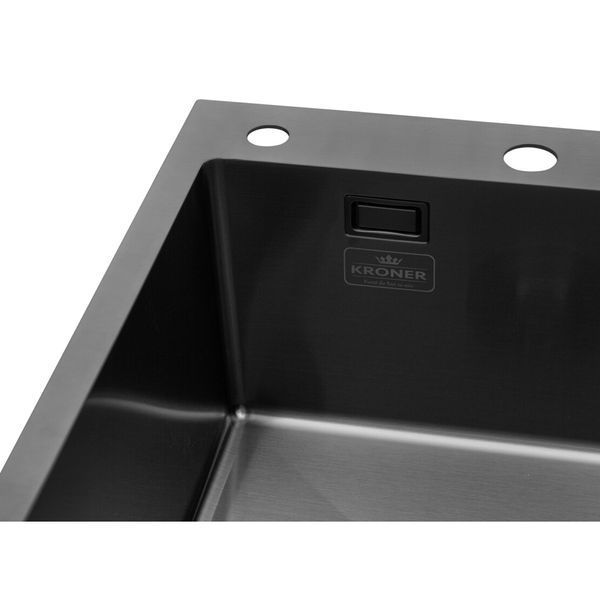 Комплект кухонной мойки Kroner KRP Schwarze - 7849LHM PVD (3/1 мм) ST35227 фото