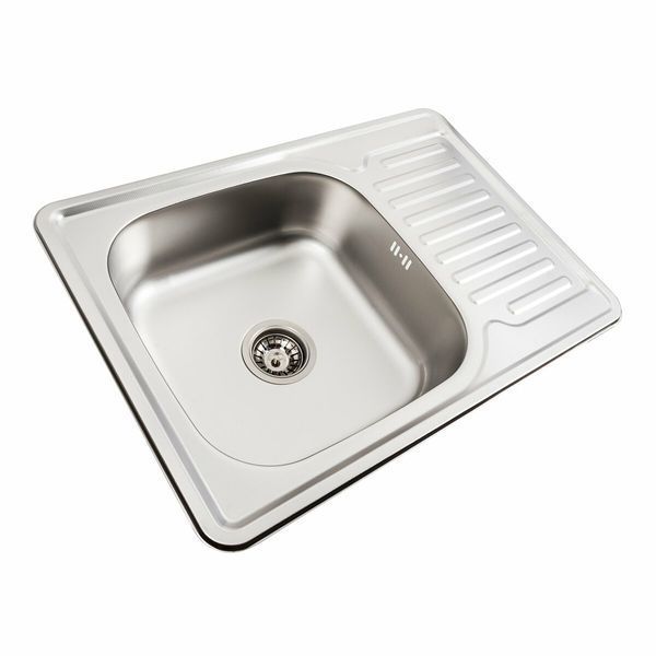 Кухонная мойка из нержавеющей стали Platinum 7050 ДЕКОР (0,8/180 мм) 11480 фото