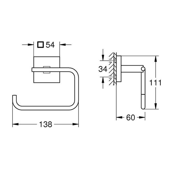 Держатель для туалетной бумаги Grohe QuickFix Start Cube 40978000 CV033418 фото